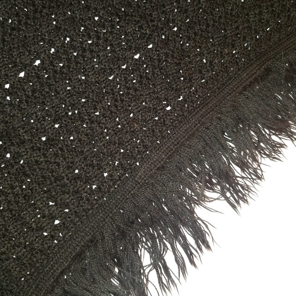 Black Knit Poncho